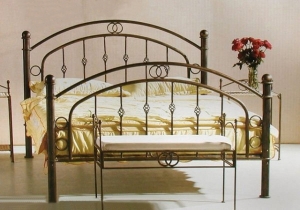 Kovová postel ELIZABET Povrchová úprava: na přání dle RAL, Rozměr: 90 x 200 cm