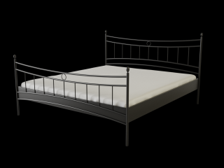 Kovová postel MARIANA 2 Povrchová úprava: černá, Rozměr: 140 x 200 cm
