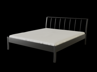 Kovová postel Merry 2 90x200 zvýšená Povrchová úprava: černá, Rozměr: 90 x 200 cm
