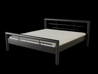 Kovová postel ROSE Povrchová úprava: bílá, Rozměr: 100 x 200 cm
