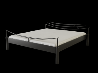 Kovová postel SHANGHAI Povrchová úprava: černá, Rozměr: 100 x 200 cm