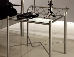 Kovový noční stolek TERA Povrchová úprava: Základní (černá, bílá, stříbrná 9006)