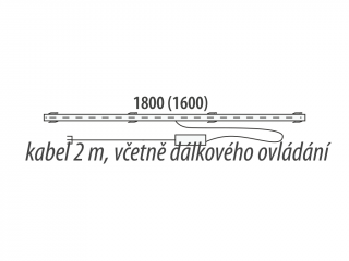 LED osvětlení čela postele 180,160 Domestav F145