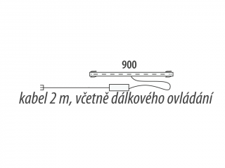 LED osvětlení čela postele 90 Domestav F144