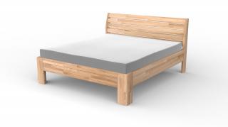 Masivní postel WALTZ - Solwo Design Dřevo a odstín oleje: DUB Cink - Olejování přírodní, Rozměr spací plochy: 140x200