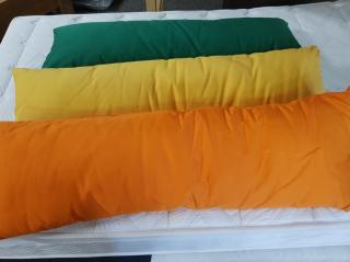 Polštář se snímatelným potahem-obdelník-vybalené barevné provedení: oranžovo-zelená