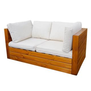 Sofa CUBE borovice s polstrem 2-místné