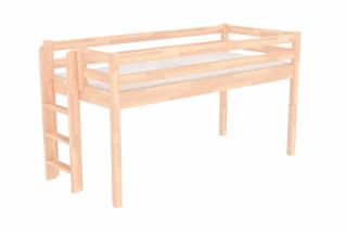 Zvýšené jednolůžko s děleným čelem levé Domestav D905DĚL/L Materiál: Smrk, Povrchová úprava: Barevné lakování