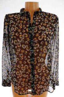 Dámská halenka propínací šifonová Pull &amp; Bear - 38 (velikost - 38 second hand)