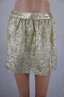 Dámská sukně, pošitá zlatými flitry - H &amp; M - 36 (36)