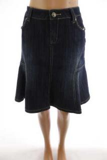 Dámská sukně riflová kolová Different jeans - 42 (velikost 42 - second hand)