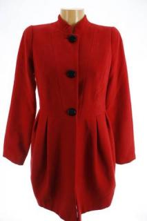 Dámský flísový červený kabát River Island | velikost 38 | secondhand (secondhand - velikost 38)