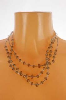 Dámský náhrdelník - korálky, skleněné 3 řady