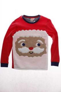 Dětské vánoční triko s dlouhým rukávem - JOHN LEWIS - 128  (Velikost 128 - second hand)