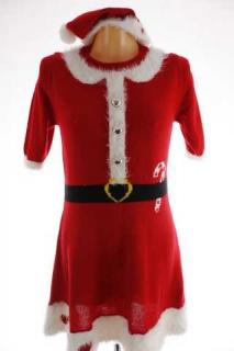 Karnevalový kostým dámský vánoční šaty s kapucou Primark - 38 (velikost 38 - second hand)