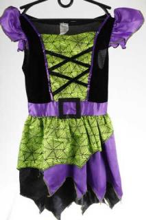 Karnevalový kostým - pavoučí šaty - 116 / 5-6 let (116 / 5-6 let)