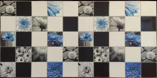 NMC CZECH Mosaic blue flowers