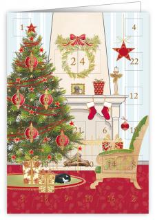 Přání adventní kalendář 6377 QP  - vánoční