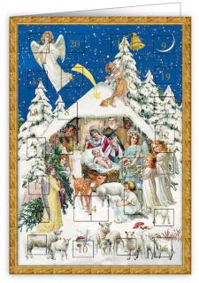 Přání adventní kalendář WF317 QP  - vánoční