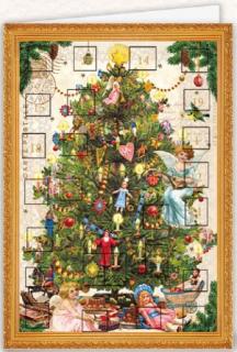 Přání adventní kalendář WF452 QP  - vánoční