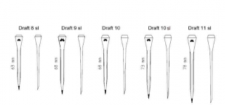 Podkováky MUSTAD DRAFT Velikost: podkováky DRAFT SL 9/68mm 100ks MUSTAD  (náhrada za JC5)