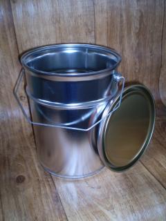 Plechový kbelík s drátěným držadle m + víko 5 L (1 až 14)