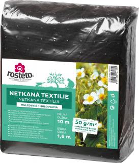 Neotex / netkaná textilie Rosteto - černý 50g šíře 10 x 1,6 m