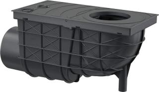 Alcadrain AGV3 UNIVERZÁLNÍ LAPAČ STŘEŠNÍCH SPLAVENIN 300×155/110 MM BOČNÍ, ČERNÁ