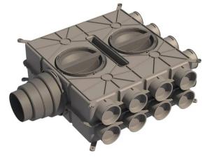 Brilon Octopus DBOX 816 distribuční box,  16x výstup, univerzální  spodní/boční připojení  DN125-180