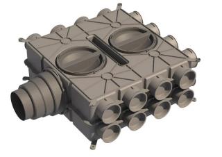 Brilon Octopus DBOX 824 distribuční box,  24x výstup, univerzální  spodní/boční připojení  DN125-180