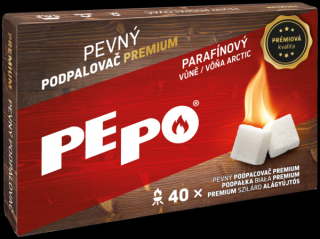 PE-PO pevný podpalovač Premium - krabička 40 podpalů