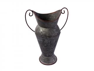 Amfora plechová 28 cm cínová
