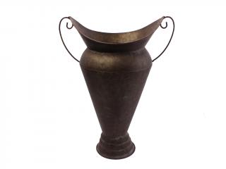 Amfora plechová 37 cm bronzová
