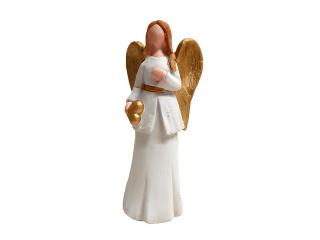 Anděl 15 cm keramický stojící