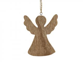 Anděl dřevo 14cm natural