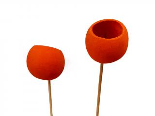 Bell cup mini na stopce oranžový