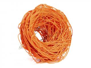 Držák pod kytici ratanový 18 cm kulatý oranžový