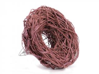 Držák pod kytici ratanový 20 cm kulatý hnědý