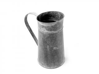 Karafa plechová 19 cm šedá