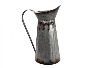Karafa plechová 38 cm šedá