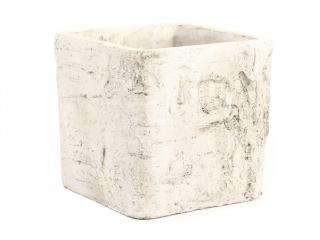 Keramika obal 10,5cm čtverec šedý kůra