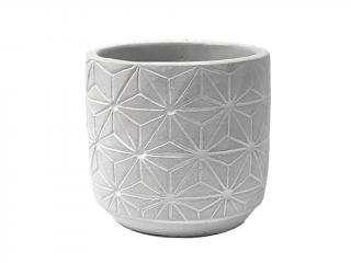 Keramika obal 10 cm kulatý hvězda šedý