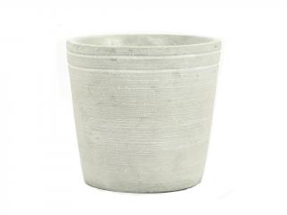 Keramika obal 12.5cm kulatý šedý proužky