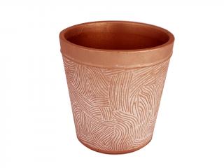 Keramika obal 15 cm kulatý terakota
