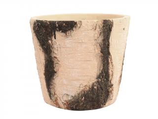 Keramika obal 20cm kulatý hnědý kůra