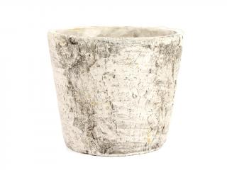 Keramika obal 20cm kulatý šedý kůra