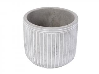 Keramika obal 9 cm kulatý s pruhem šedý