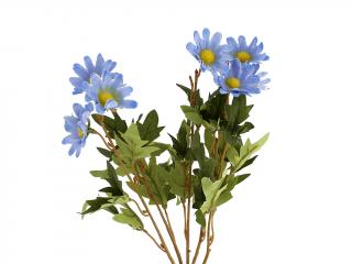 Kopretina látková svazek 10 květů modrá