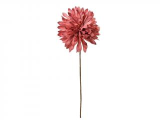 Květ pěnový růžový 18 cm délka 65 cm