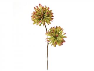Květ pěnový zelenorůžový 2 květy délka 85 cm